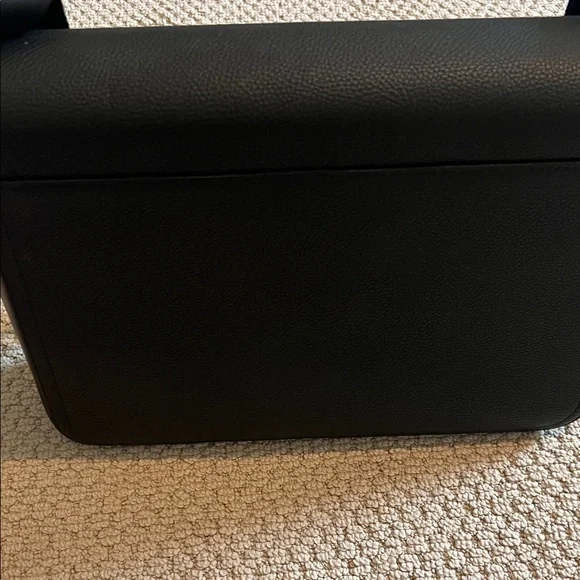Michael Kors Black Leather Messenger Bag
